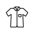 Shit, clothes icon. Simple line, outline elements of hipster style icons for ui and ux, website or mobile application