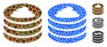 Shit Coin Stack Composition Icon of Spheric Items