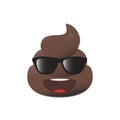 Shit emoji. Poo emoticon. Poop face isolated. Royalty Free Stock Photo