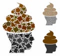 Shit guy Mosaic Icon of Inequal Pieces Royalty Free Stock Photo