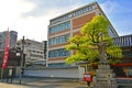 Shitennoji junior and senior high school facade in Osaka, Japan