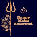 A greeting for Maha Shivratri, an Indian festival Royalty Free Stock Photo