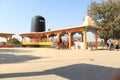 Shiv temple at Chitrakot Waterfall. Royalty Free Stock Photo