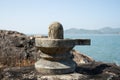 Shiva Lingam on the beach