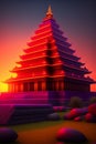 Mahakaleshwar Jyotirlinga is a Hindu temple. Ai generated.