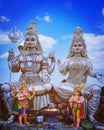 Shiva Parvathi God with sons photography Royalty Free Stock Photo