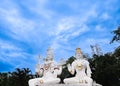 Shiva Parvathi statues on Kailasagiri hill in Andhra Pradesh state India