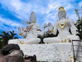 Shiva Parvathi statues on Kailasagiri hill in Andhra Pradesh state India Royalty Free Stock Photo