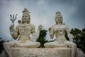 Shiva Parvathi statues on Kailasagiri hill , India