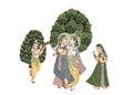 Shiva and Parvati in love