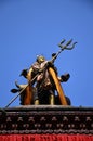 Shiva on roof of Hanuman Dhoka in Basantapur Durbar Square Royalty Free Stock Photo