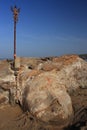 Shiva's Face at Little Vagator Beach, India. Royalty Free Stock Photo