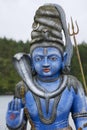 Shiva statue at Ganga Talao Grand Bassin Hindu temple, Mauritius. Royalty Free Stock Photo