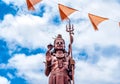 Shiva statue at Grand Bassin temple, the world& x27;s tallest Shiva temple, it is 33 meters tall. Important hindu temples of Royalty Free Stock Photo