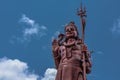 Shiva statue at Grand Bassin temple, the world& x27;s tallest Shiva temple, it is 33 meters tall. Important hindu temples of Royalty Free Stock Photo