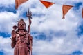 Shiva statue at Grand Bassin temple, the world& x27;s tallest Shiva temple, it is 33 meters tall. Important hindu temples of Royalty Free Stock Photo