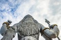 Shiva statue isolated at murdeshwar temple close up shots from unique angle Royalty Free Stock Photo