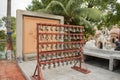 spiritual chanting bells and religious sculptures at the prayer place