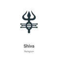 Shiva vector icon on white background. Flat vector shiva icon symbol sign from modern religion collection for mobile concept and