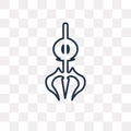 Shiva vector icon on transparent background, linear Shi