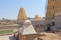 Shiva Virupaksha Temple. Hampi, Karnataka, India. White yellow r Royalty Free Stock Photo