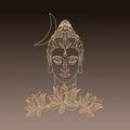 Shivaism esoteric motifs. Tattoo, spiritual, indian, Buddhism, spiritual art Royalty Free Stock Photo