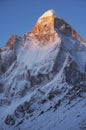 Shivling peak on sunrise