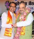 Shivraj singh chouhan, chief minister of Madhya pradesh and Amit shah Royalty Free Stock Photo