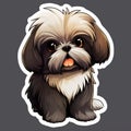 Shizuka Shih Tzu Decal Sticker - Cartoonish Character Design