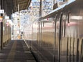 JR Tokaido shinkansen stopping at Shin-fuji station Royalty Free Stock Photo