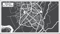 Shkoder Albania City Map in Black and White Color in Retro Style. Outline Map