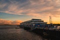 Shlisselburg, Leningrad region, Russia, July 20, 2023. A cruise liner standing on the shore at the berth. A hand