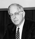 Shlomo Avineri at a Conference at Tel Aviv University in Ramat Aviv, Israel 1987 Royalty Free Stock Photo