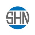SHN letter logo design on white background. SHN creative initials circle logo concept. SHN letter design Royalty Free Stock Photo