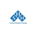 SHN letter logo design on WHITE background. SHN creative initials letter logo concept. SHN letter design.SHN letter logo design on Royalty Free Stock Photo