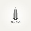 Sho japanese music instrument minimalist logo