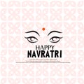 Shob Navratri Festival Background Template Design Vector Illustration