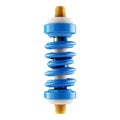 Shock absorber against transparent background for automotive or engineeringrelated designs Royalty Free Stock Photo