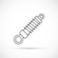 Shock absorber outline icon