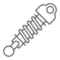 Shock absorber thin line icon. Spring vector illustration isolated on white. Suspension outline style design, designed Royalty Free Stock Photo