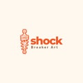 Shock breaker with eyes logo design vector graphic symbol icon illustration creative idea