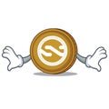 Shock Nxt coin mascot cartoon Royalty Free Stock Photo