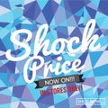 Shock Price Sale Geometry Banner Vector