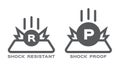 Shock resistance icon . Royalty Free Stock Photo