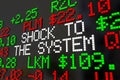 Shock to the System Stock Market Correction Ticker Words 3d Illustration