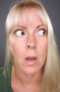 Shocked Blond Woman Royalty Free Stock Photo