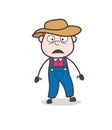 Shocked Cartoon Farmer Face Vector Royalty Free Stock Photo