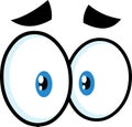 Shocked Cartoon Funny Eyes Royalty Free Stock Photo