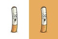 Shocked Cigarette cartoon Royalty Free Stock Photo