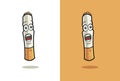 Shocked Cigarette cartoon Royalty Free Stock Photo